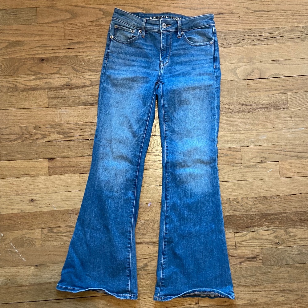AE Low Rise Flare Jeans